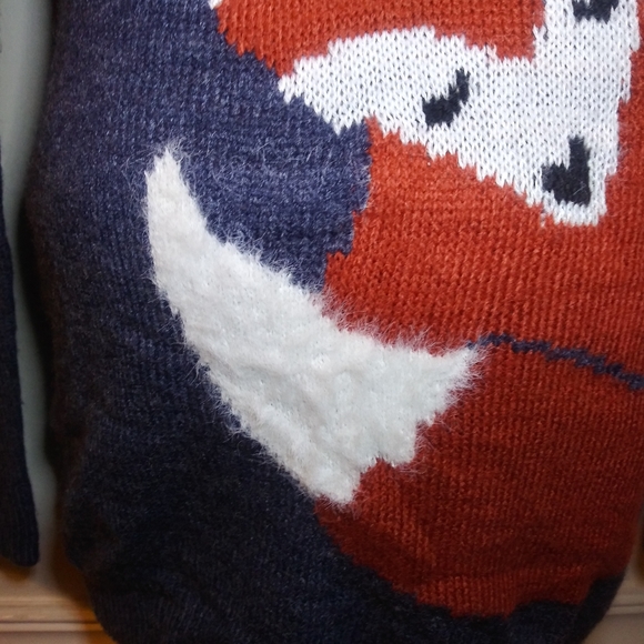 Motherhood Maternity Novelty Blue Momma Fox & Baby Maternity Sweater - Picture 4 of 10